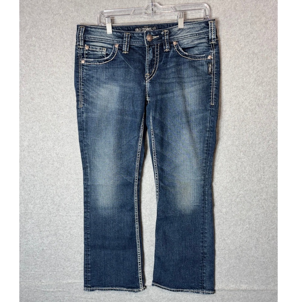 Silver Jeans Womens W30 L29 Aiko Bootcut Dark Wash Denim Western Style